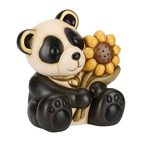 THUN - Panda Grande con Girasole, Ceramica
