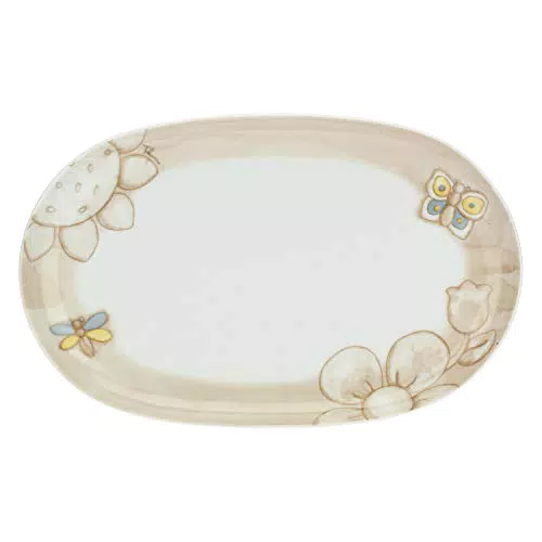 THUN - Piatto Ovale Linea Elegance Porcellana 33x23 cm