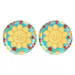 THUN - Set 2 Piatti Piani Melammina Decorati Ø 27 cm