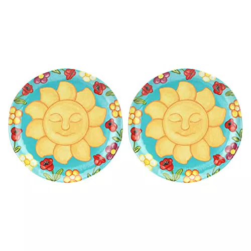 THUN - Set 2 Piatti Piani Melammina Decorati Ø 27 cm
