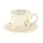 THUN - Tazza Grande Decorata con Fiore e Farfalla - Linea Elegance