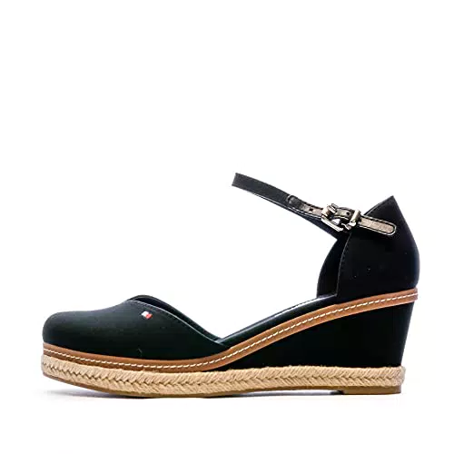 Tommy Hilfiger Espadrillas con Zeppa Donna - Modello Basic Closed Toe Mid Wedge