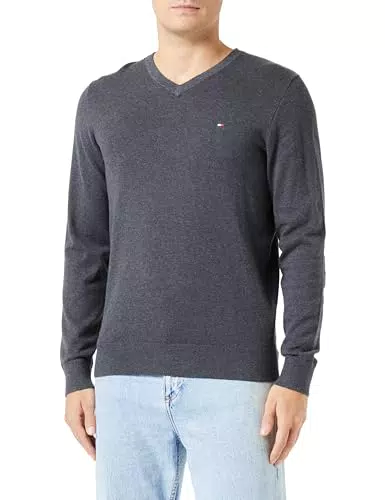 Tommy Hilfiger Maglione V-Neck Classic in Cotone.