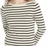 Tommy Hilfiger Maglione a Maglia Rasata con Girocollo - Donna