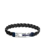 Tommy Hilfiger Braccialetto da Uomo In Pelle Nero