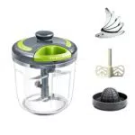 Tritatutto Manuale Affettatrice per Verdure con Lame in Acciaio Inox - Multi-chopper per Cipolla e Frutta