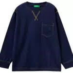 Benetton T-shirt Bambini e Ragazzi - Blu Notte