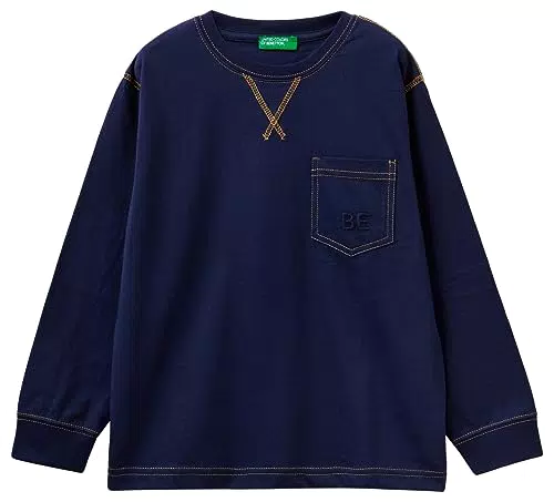 Benetton T-shirt Bambini e Ragazzi - Blu Notte