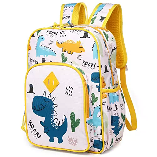 Zaino VASCHY Dinosauro Bambini: Leggero Zainetto Asilo con Fascia Toracica
