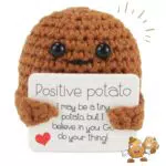 Pocket Hug Positive Potato - Peluche Mini per Famiglia, Amici e Bambini