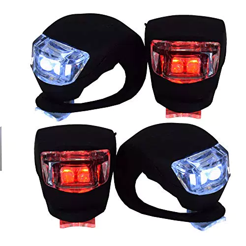 VeloChampion Luci per Bici Set Anteriore e Posteriore Impermeabile in Silicone