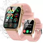 VKROBAG Smartwatch Fitness con Chiamate, Sportive Watch con Contapassi e Cardio, Impermeabile IP68 - Rosa