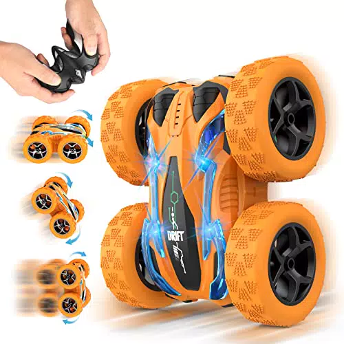 Macchina Telecomandata Vrxeqi 2.4GHz con Rotazione 360° e Luci LED - Giocattolo Radiocomandato per Bambini