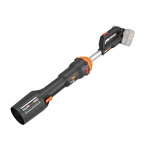 Soffiatore a batteria WORX Nitro 40V WG585E.9: Motore Brushless, Tre Velocità, Modalità Turbo.
