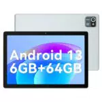 Tablet Android 10 pollici, 6GB RAM, 64GB ROM, Quad-Core - Argento