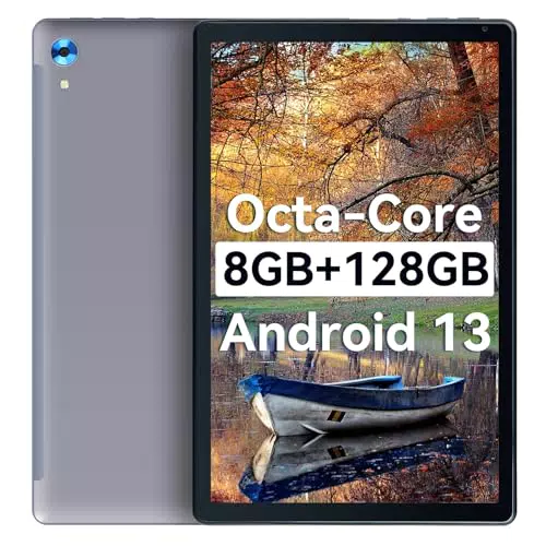 Tablet Yicty 10 Pollici Wi-Fi 8GB + 128GB + 1TB, CPU 2.0GHz, WiFi 6, Batteria 5000mAh, Fotocamera 8MP / 5MP