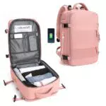 Zaino da Viaggio Grande da Donna Impermeabile con Porta USB - Ideale per Escursionismo e Laptop da 14