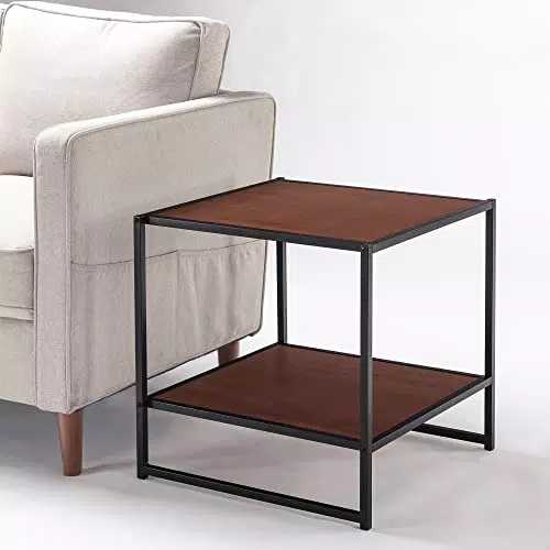 Zinus Dane Tavolino con venature di legno nero