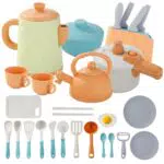 Set Accessori Cucina Giocattolo per Bambini - Gioco da Chef, Regalo Compleanno 3-5 Anni
