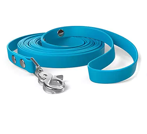 Guinzaglio da traino per cani con passante per le mani - Blu Ciano