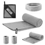 Asciugamano Microfibra Palestra Unisex Kit Completo con Accessori Fitness