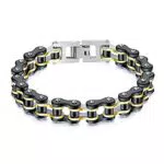 Bracciale da Uomo in Acciaio Inossidabile con Catenina di Bicicletta - Stile Moto Roccia Uomo.