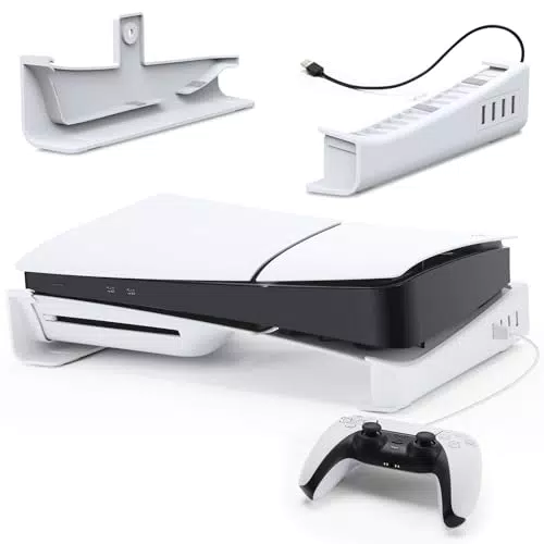 Supporto Orizzontale Aceshop per PS5 Slim con Hub USB a 4 Porte