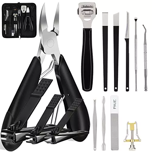 Aceshop Tronchesino Tagliaunghie Professionale in Acciaio Inossidabile Super Affilato - Kit Tagliaunghie Da Podologo