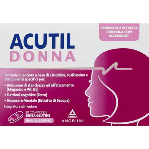 Acutil Donna Integratore Multivitaminico con Ferro e Magnesio