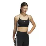Adidas Aeroreact Training 3-Stripes Light Support Workout Bra - Reggiseno Sportivo Donna