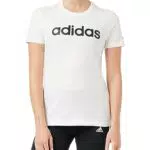 adidas Essentials Slim Logo, T-shirt, Donna, White/Black