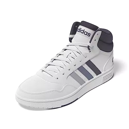 adidas Hoops 3.0 Mid Shoes, Sneaker Donna, Ftwr White Silver Dawn Silver Violet