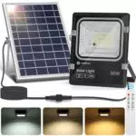 Aigostar Faro LED Esterno Solare Dimmerabile con Telecomando IP66