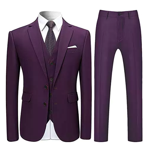 Allthemen Abito da Uomo Slim Fit Completo da Sposa Cerimonia Cena Blazer Smoking Suit.