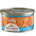 Almo Nature Daily - Cibo Umido Completo per Gatti Adulti - Mousse Tonno e Merluzzo