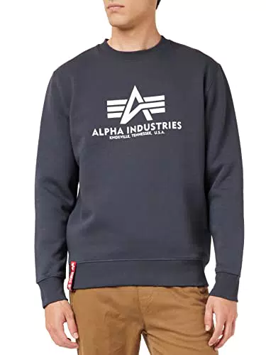 ALPHA INDUSTRIES Felpa da uomo, nero, XXL