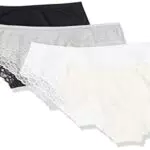 Amazon Essentials Intimo Hipster in Cotone e Pizzo Donna
