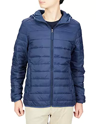 Amazon Essentials Piumino Leggero con Cappuccio Impermeabile e Ripiegabile da uomo