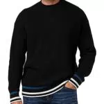 Armani Exchange Maglione a Maniche Lunghe a Righe