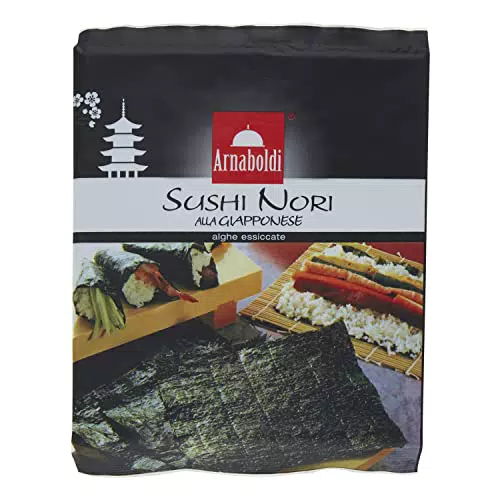 Arnaboldi Alga Nori per Sushi Giapponese - Fogli di Alghe Nori Essiccate