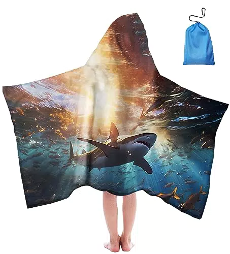 Accappatoio da Mare con Cappuccio in Microfibra Morbida - Ideale per Piscina e Nuoto
