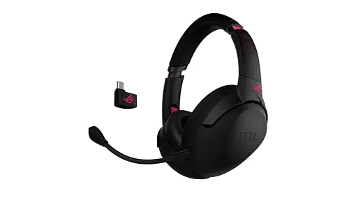 ASUS ROG Go 2.4 Wireless Gaming Headset con Connessione USB-C - Microfono AI con Cancellazione del Rumore - Compatibile con PC, Mac, Nintendo Switch e PS4