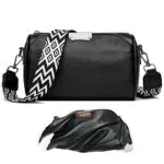 Borsa a Tracolla Donna in Pelle Crossbody Bag - Nero
