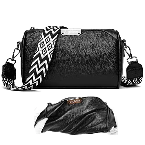 Borsa a Tracolla Donna in Pelle Crossbody Bag - Nero
