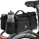 Borsa Posteriore Bici Augot 10L Roll-top con Portabottiglie, Impermeabile e Riflettente