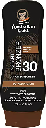 Australian Gold Sunscreen SPF30 Lotion con Bronzer