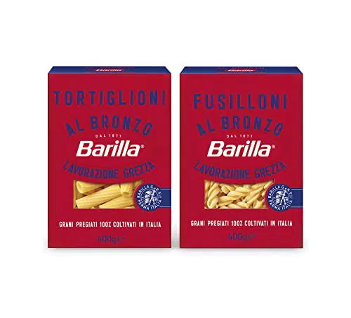 Barilla Pasta al Bronzo Tortiglioni e Fusilloni