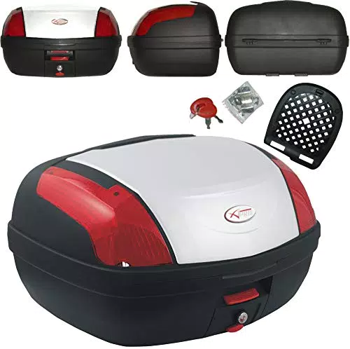 Bauletto Moto Scooter Universale Rigido Bianco