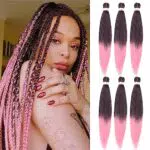 BLTYXT Pre Stretched Braiding Hair 26'' Easy Braid Professional Synthetic Fiber Yaki Texture Knotless Braiding Hair Extensions