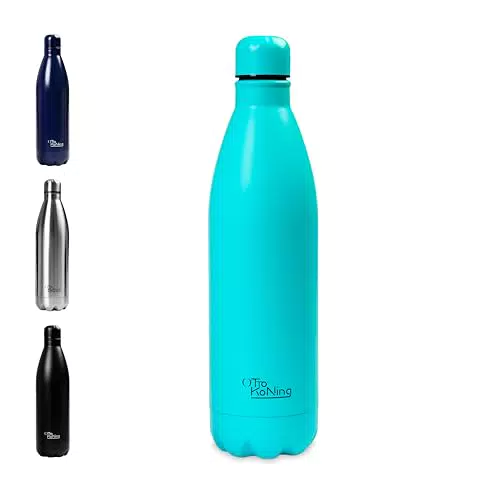 Borraccia Termica in Acciaio Inox 1L - Otto Koning - Bevande Calde e Fredde 24h - Senza BPA